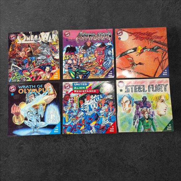 Sealed 1994 Starmark Comic POG Disc Lot 6 Complete Sets 37 Milk Caps Each RARE - Picture 1 of 15